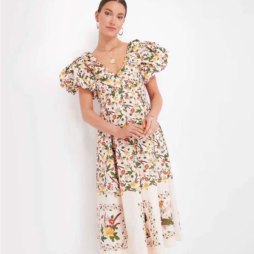 Agua Bendita Clementina Chontaduro Midi Dress